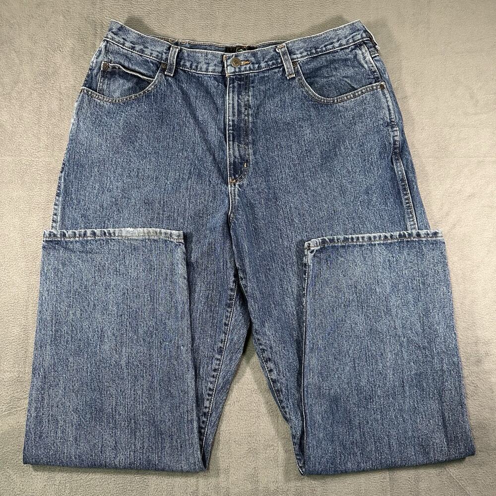 RedHead Loose Fit Carpenter Jeans Mens 38x32 Blue Denim Workwear